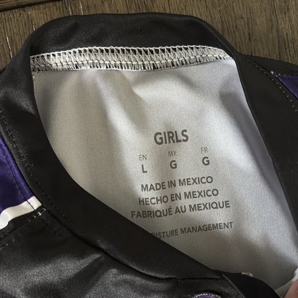 NEW Panthers Purple/Black/White 3-Button Baseball/Softball Style Jersey Youth L - Picture 9 of 9